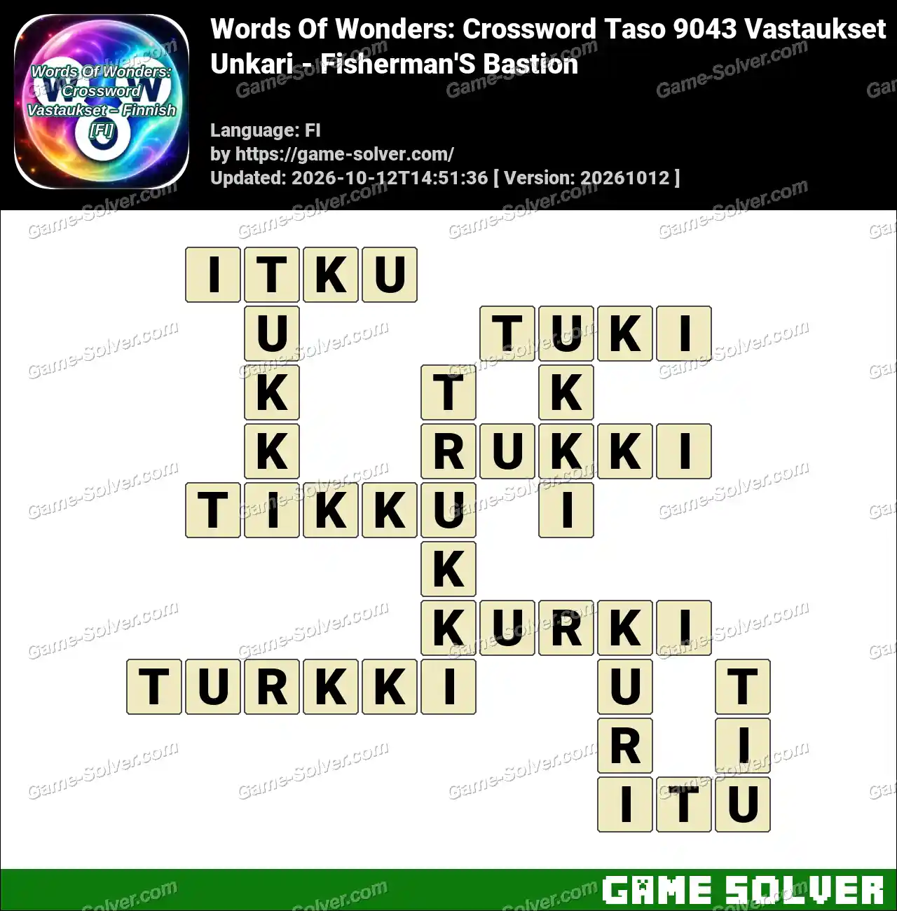 Words Of Wonders: Crossword Taso 9043 Vastaukset – Unkari – Fisherman’S Bastion